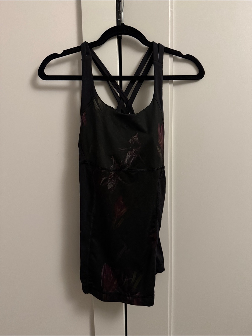 lululemon athletica Black Tank with Subtle Purple Accents